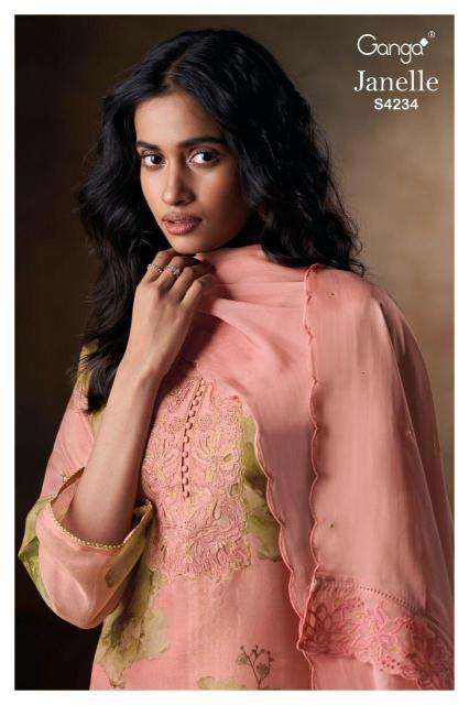 Ganga janelle 4234 Bulk dress material suppliers