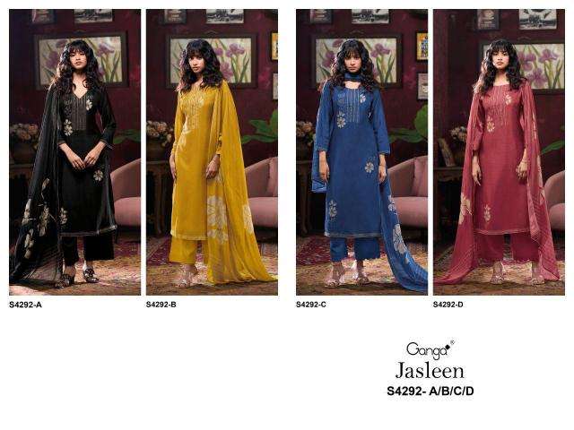 Ganga Jasleen 4292 Wholesale dress materials suppliers in pune