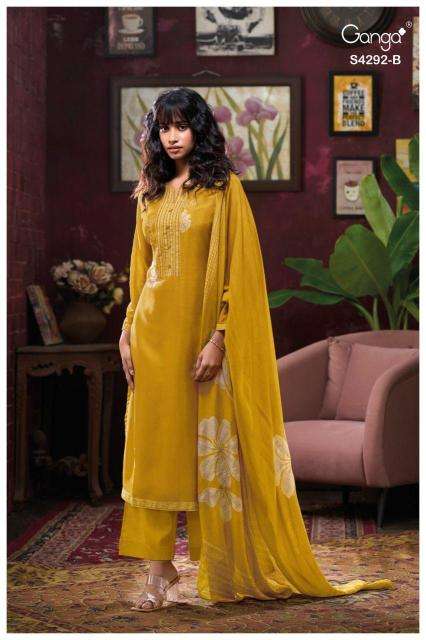 Ganga Jasleen 4292 Wholesale dress materials suppliers in pune