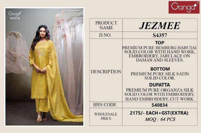 Ganga jezmee 4357 Surat dress material manufacturers