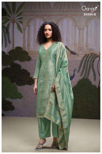 Ganga jivana 4390 Dress material wholesale market in Hyderabad