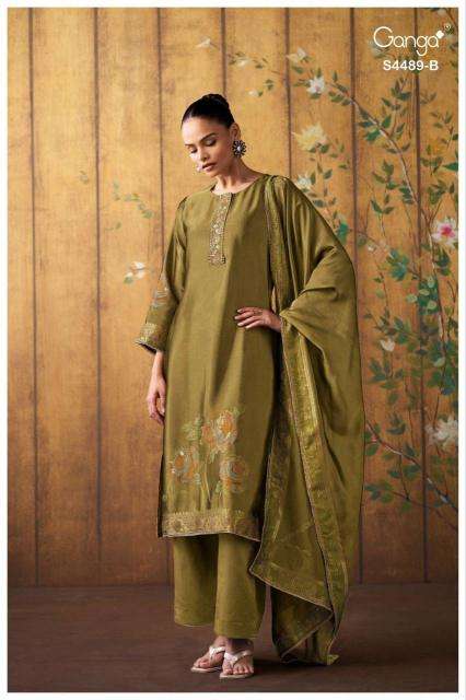 Ganga mahiya 4489 Wholesale dress materials suppliers in Delhi