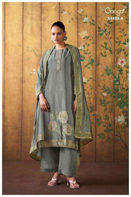 Ganga mahiya 4489 Wholesale dress materials suppliers in Delhi
