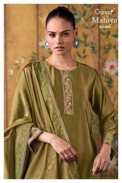 Ganga mahiya 4489 Wholesale dress materials suppliers in Delhi