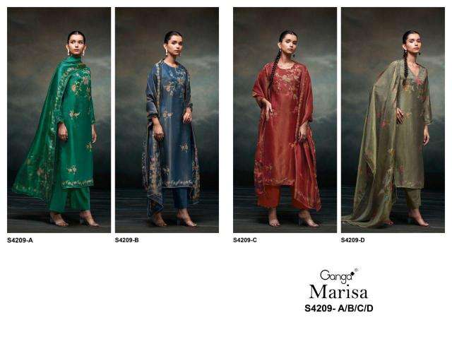 Ganga marisa 4209 Wholesale dress materials suppliers in Maharashtra