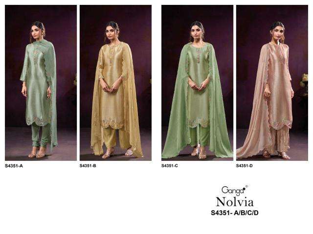 Ganga nolvia 4351 Designer dress materials in Ahmedabad
