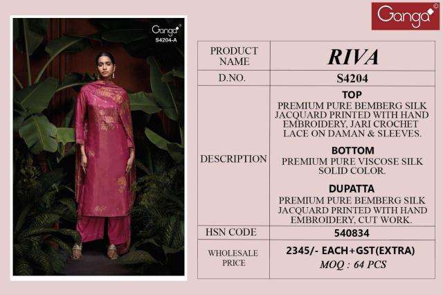 Ganga riva 4204 Best dress materials in Delhi