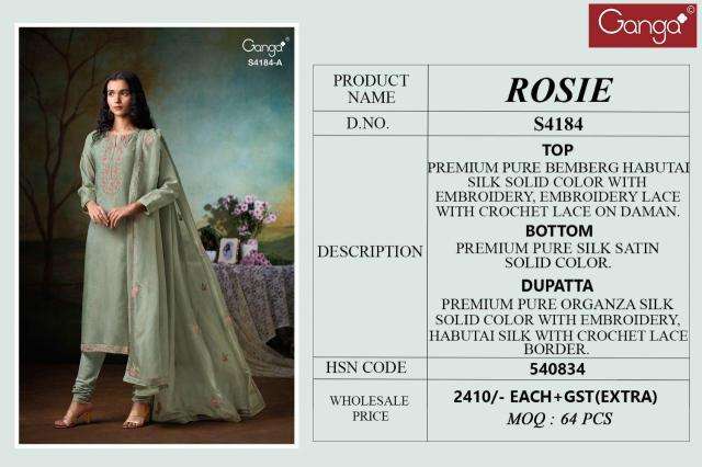 Ganga rosie 4184 Wholesale dress materials online