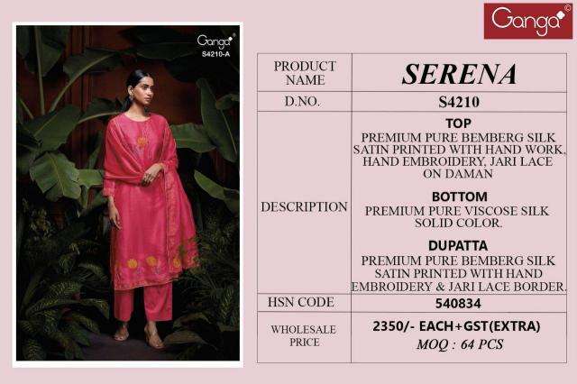 Ganga serena 4210 Affordable dress materials in pune