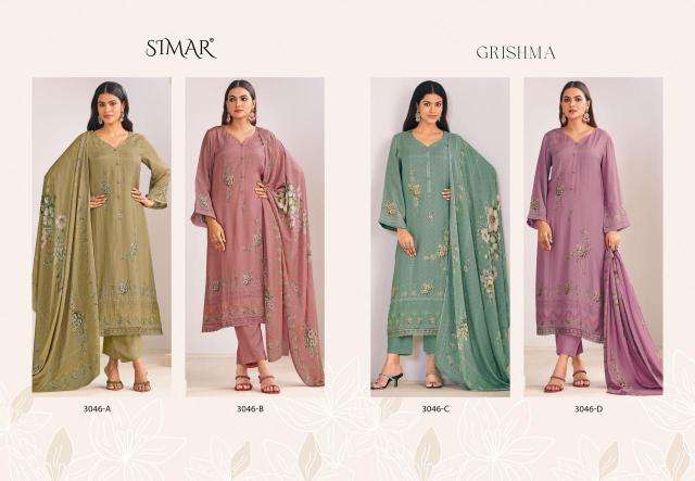 Glossy grishma Surat printed dress material market