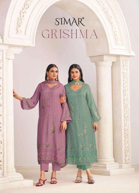 Glossy grishma Surat printed dress material market