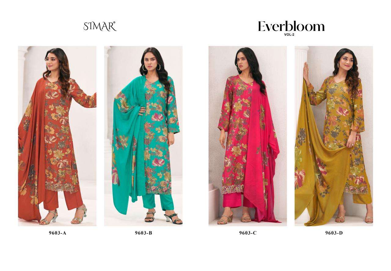 Glossy Simar Everbloom Vol 2 Wholesale designer dress materials