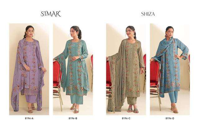 Glossy simar shiza Wholesale dress materials online