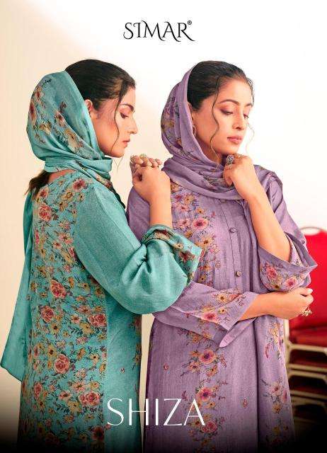 Glossy simar shiza Wholesale dress materials online