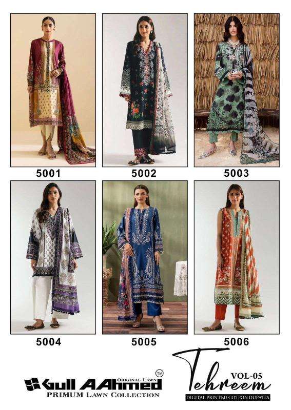 Gull aahmed tehreem vol- 5 salwar suit  market in surat