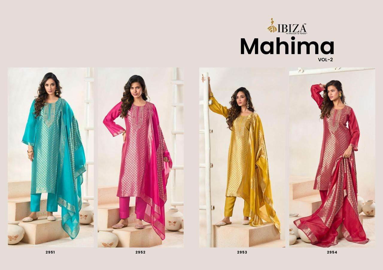 Ibiza mahima vol-2 Fancy dress materials in Surat