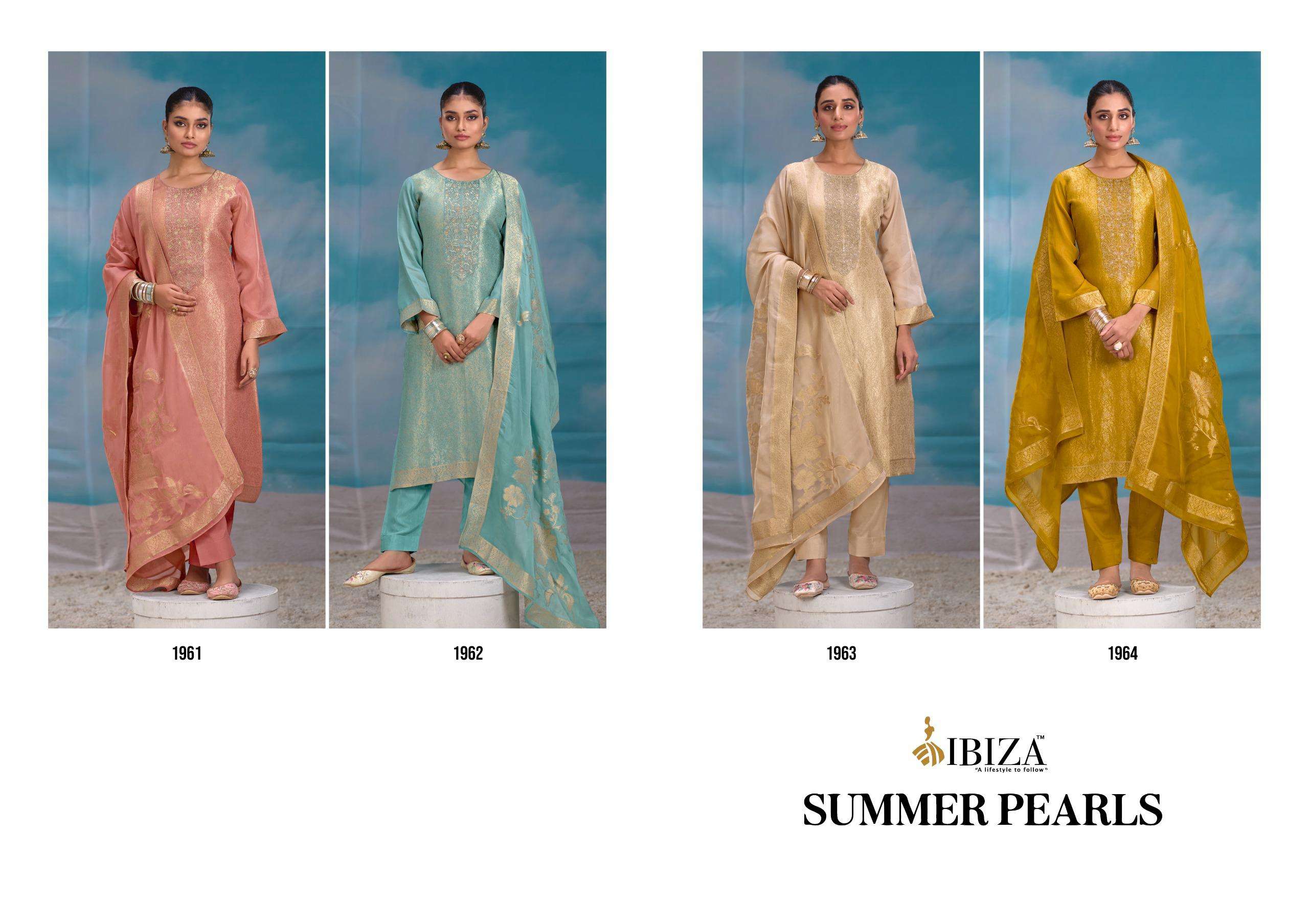 Ibiza Summer Pearls Salwar Kameez manufacturers in India