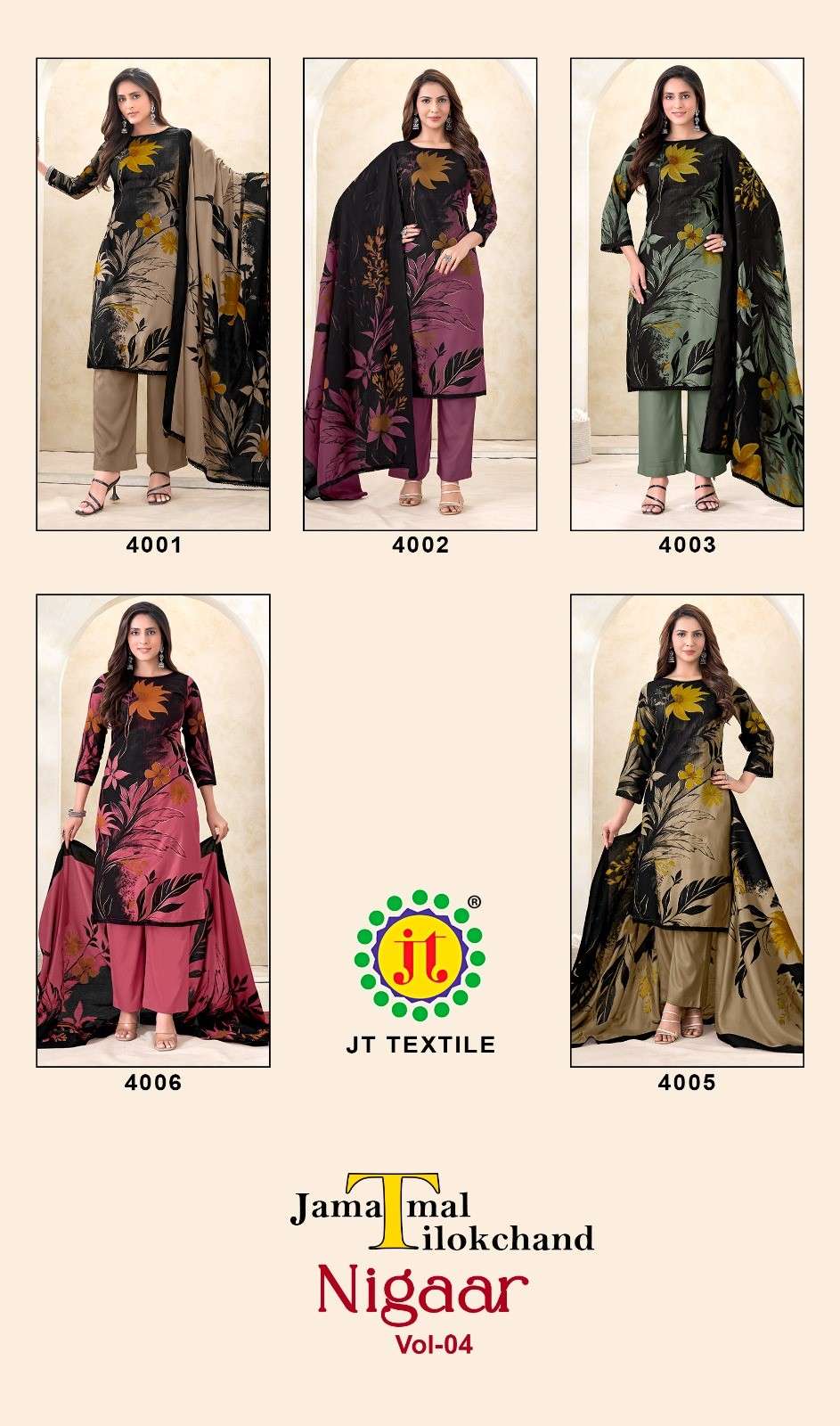 Jt Nigaar Vol 4 Ladies dress material wholesalers in Mumbai