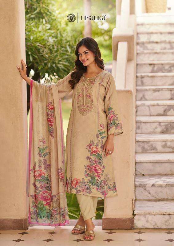 Nisanka mills & emb miraal luxury lawn 26 Kolkata dress material market