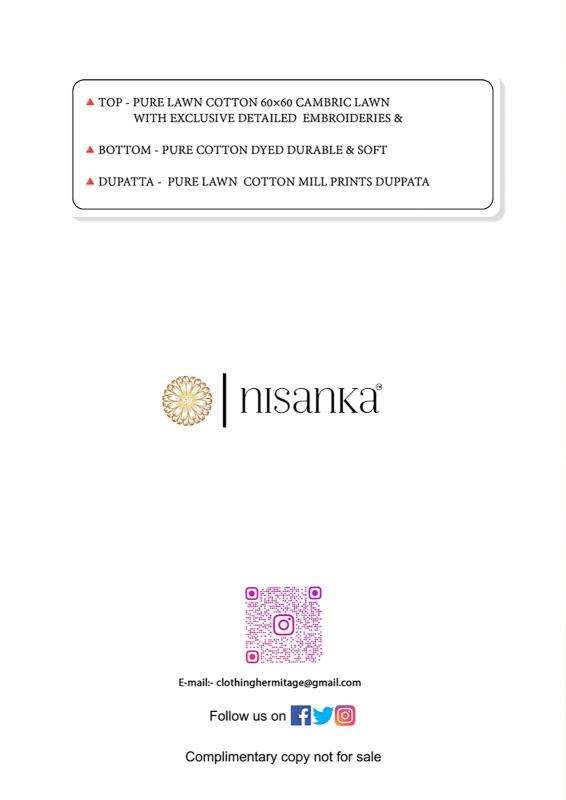 Nisanka mills & emb miraal luxury lawn 26 Kolkata dress material market