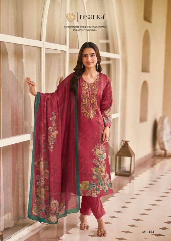 Nisanka mills & emb miraal luxury lawn 26 Kolkata dress material market