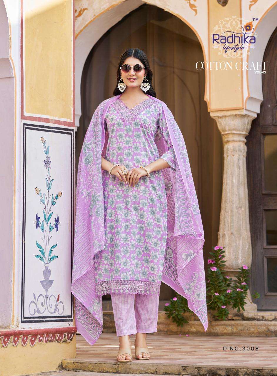 Radhika lifestyle cotton craft vol 3 Kurti wholesale store in delhi