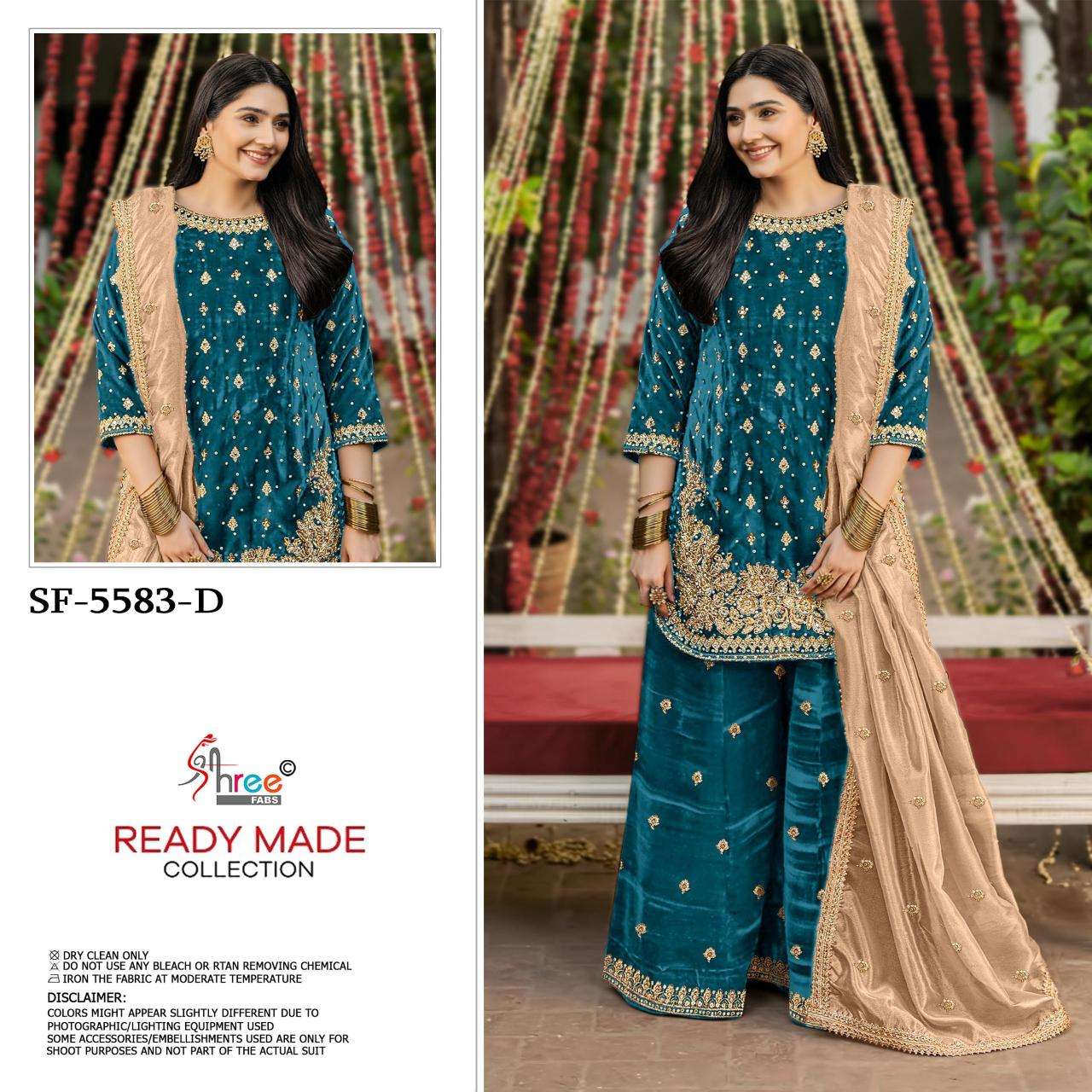 Shree fabs d.no 5583 Surat wholesale market for readymade suits