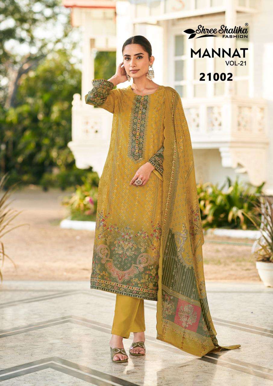 Shree shalika mannat vol.21 Latest dress material wholesale in Hyderabad