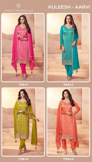 Vinay kuleesh aarvi Designer dress materials wholesale