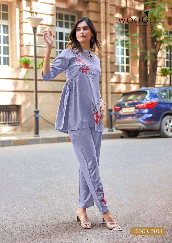 Wooglee tulip vol 3 cord set Wholesale Kurtis Surat manufacturers