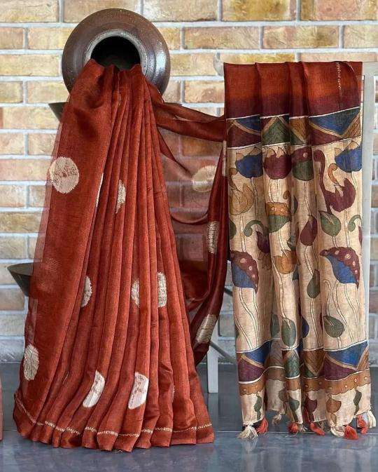 Akshara linen digital print Saree manufacturers in Delhi