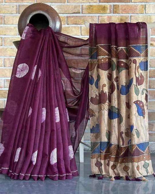 Akshara linen digital print Saree manufacturers in Delhi