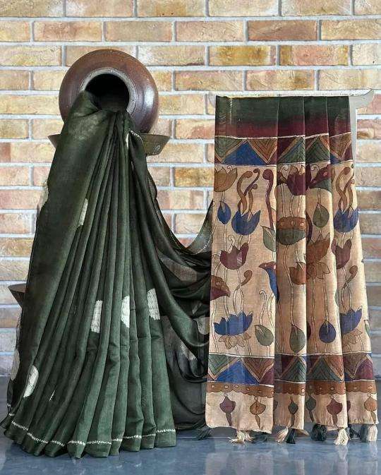 Akshara linen digital print Saree manufacturers in Delhi