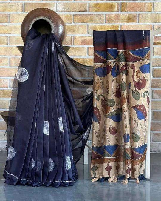 Akshara linen digital print Saree manufacturers in Delhi