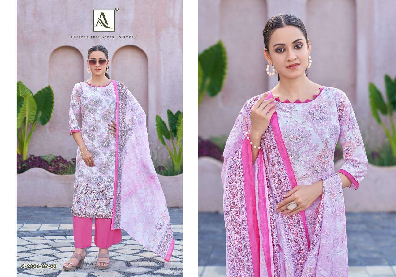 Alok suit adeena Dress material wholesalers in Kolkata