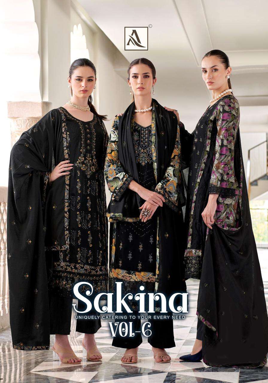 Alok suit sakina-6 dress material wholesale in Mumbai