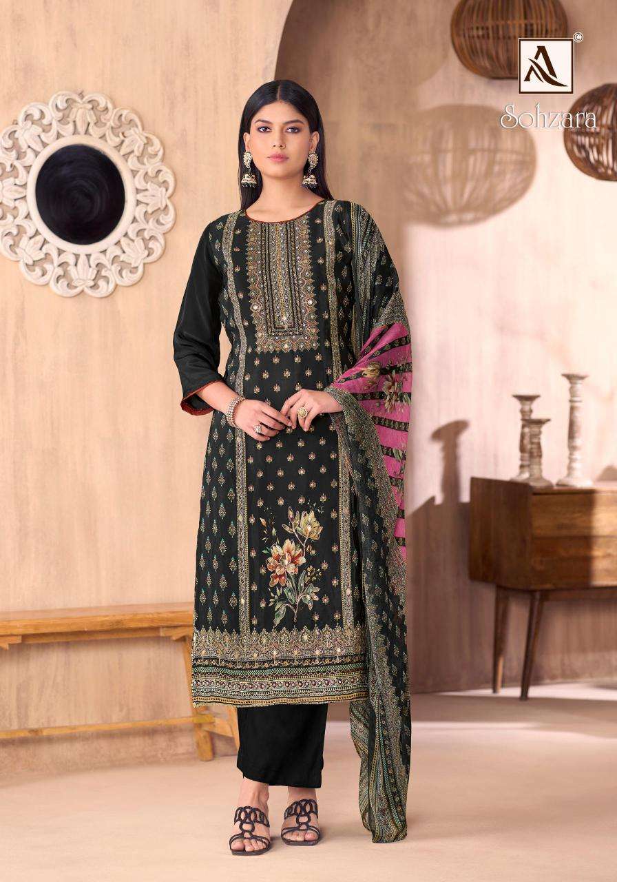 Alok suit sohzara Wholesale dress material catalogs