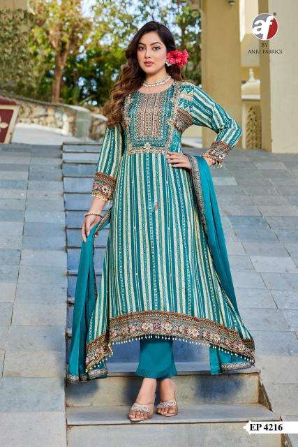 Anju fabrics d.no EP 4216 c cut Kurti wholesale market in Mumbai