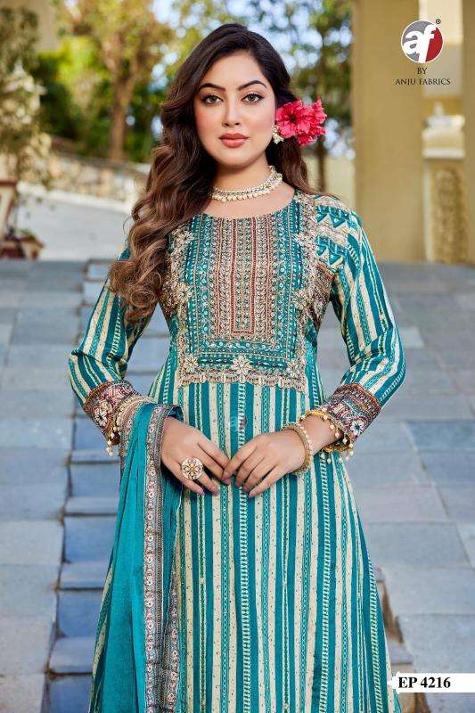 Anju fabrics d.no EP 4216 c cut Kurti wholesale market in Mumbai