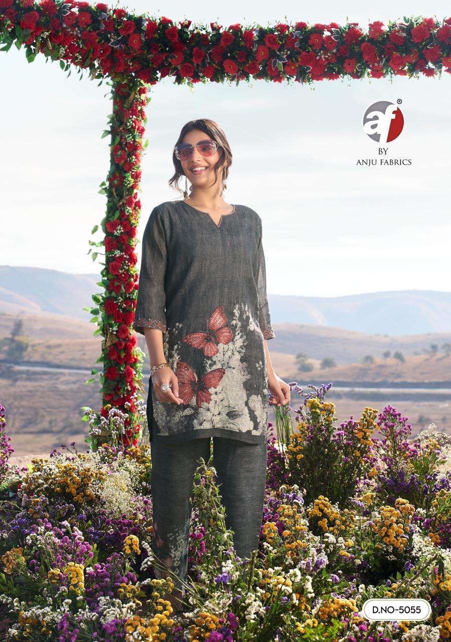 Anju fabrics royal peacock coord set Kurti manufacturers in Ahmedabad