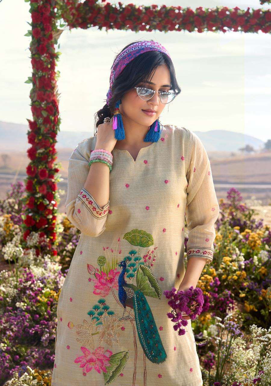 Anju fabrics royal peacock coord set Kurti manufacturers in Ahmedabad