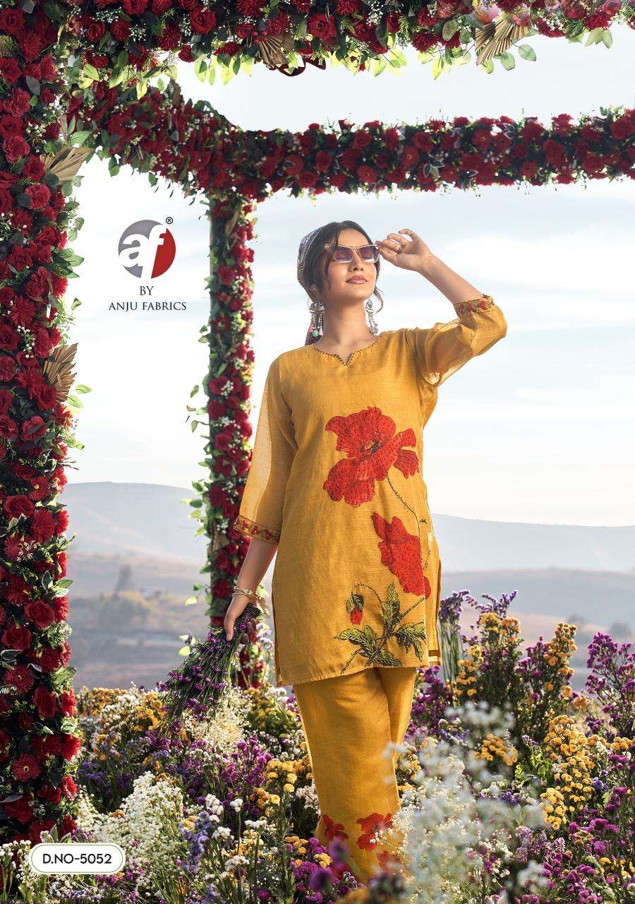 Anju fabrics royal peacock coord set Kurti manufacturers in Ahmedabad