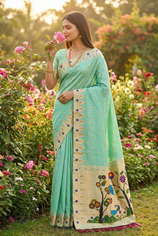 Anupama sindoor paithani top 5 saree wholesalers in ahmedabad