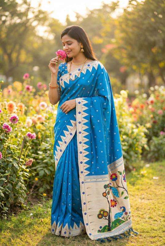 Anupama sindoor paithani top 5 saree wholesalers in ahmedabad
