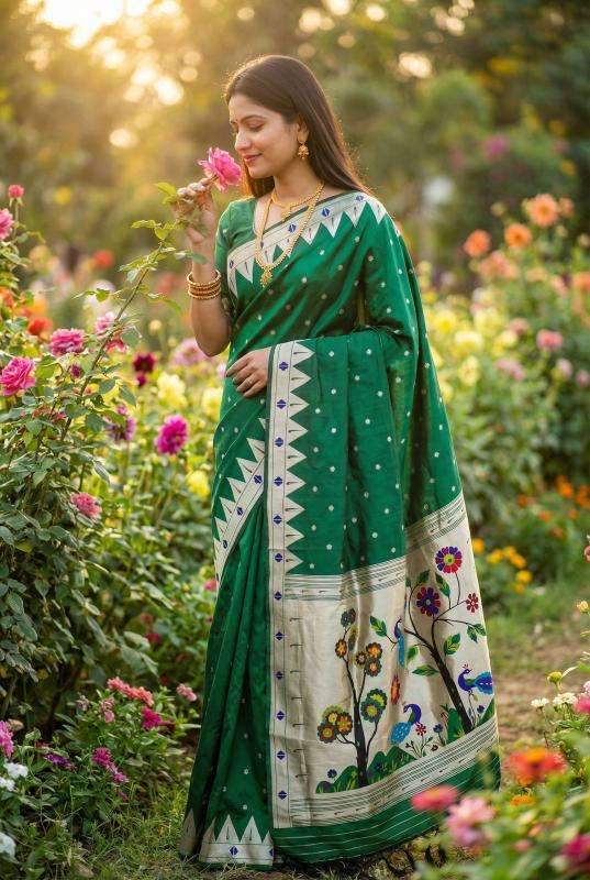 Anupama sindoor paithani top 5 saree wholesalers in ahmedabad