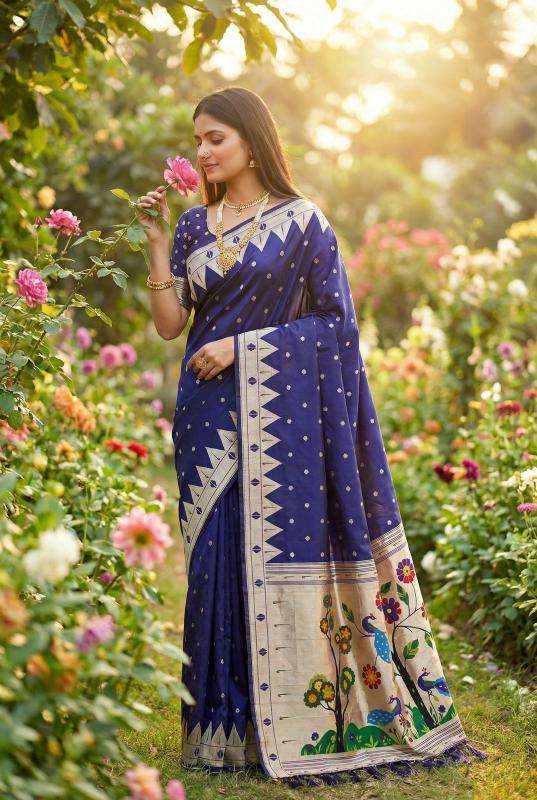 Anupama sindoor paithani top 5 saree wholesalers in ahmedabad