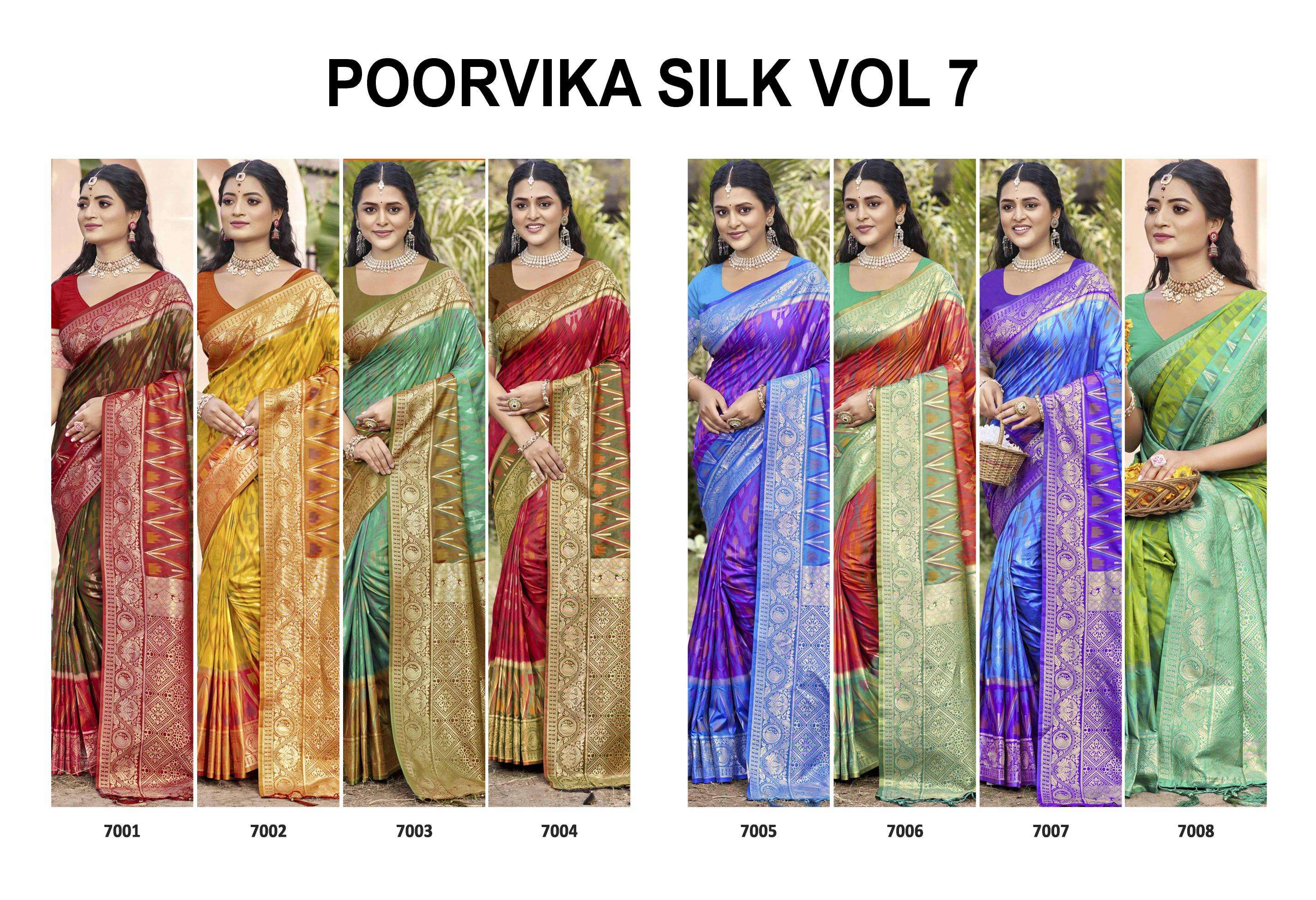 Astita POORVIKA SILK VOL 7 Surat wholesale saree market catalogue