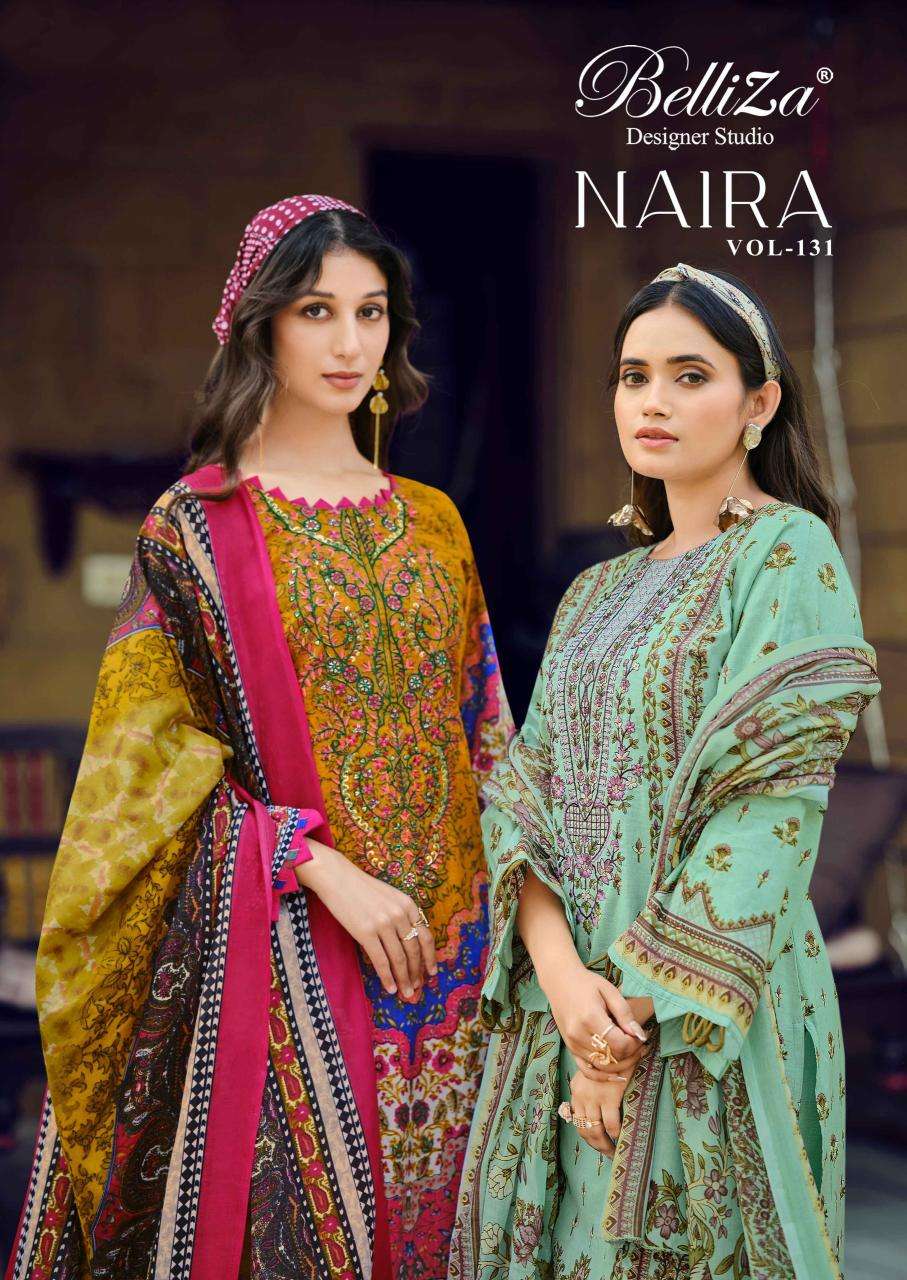 Belliza naira vol 131 Printed dress material wholesale