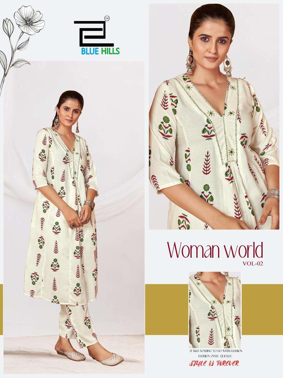Blue hills woman world vol.2 coord set Kurti exporter in Baglor