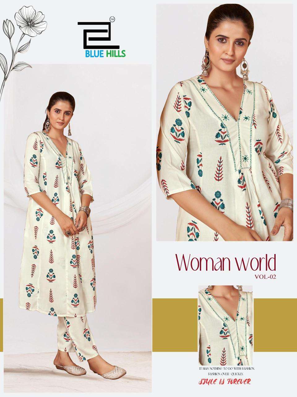 Blue hills woman world vol.2 coord set Kurti exporter in Baglor